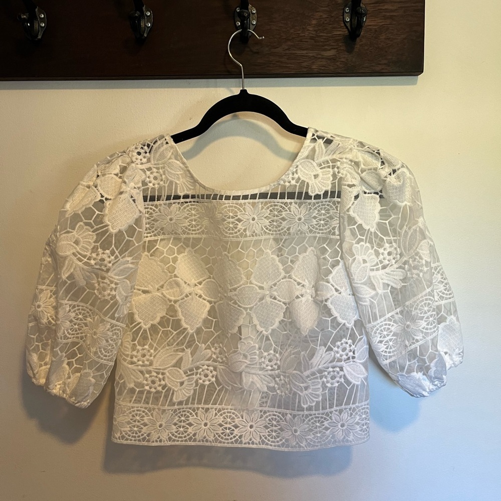 Topshop lace shirt/blouse (size 2)